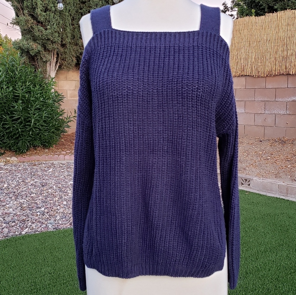 NWT DJ & Juju Claudine Cold Shoulder Sweater